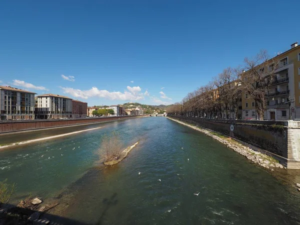 Görünüm Nehri Nin Adige Verona Talya — Stok fotoğraf