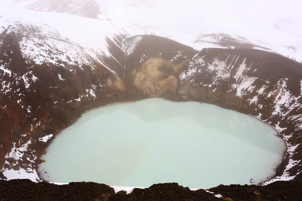 Viti Caldera Askja Islande Haut Plateaux Centraux Islande Point Repère — Photo