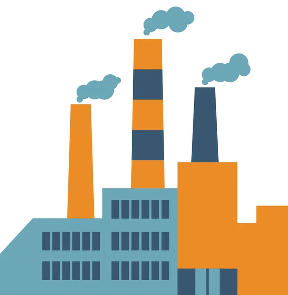 Fábrica Chaminé Industrial Poluente Produção Energia Fumaça Ilustração — Fotografia de Stock