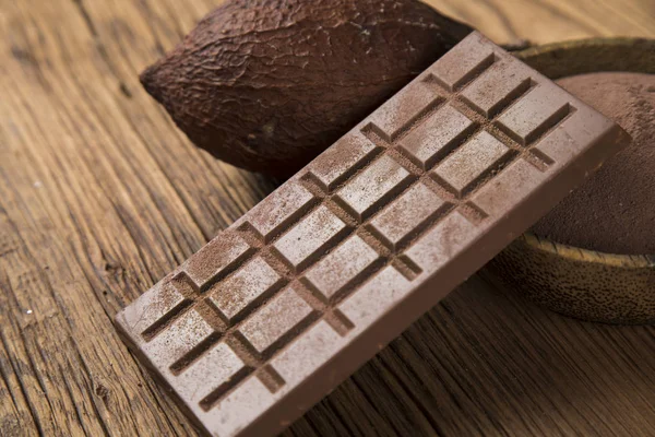 Chocolade Zoete Cacao Dessert Achtergrond — Stockfoto