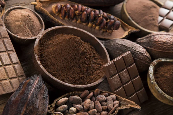チョコレート ココア フードデザートの背景 — ストック写真