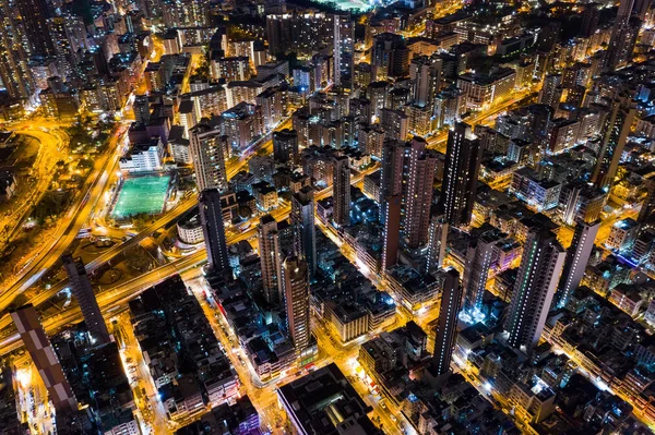 Cidade Kowloon Hong Kong Setembro 2018 Vista Superior Cidade Urbana — Fotografia de Stock