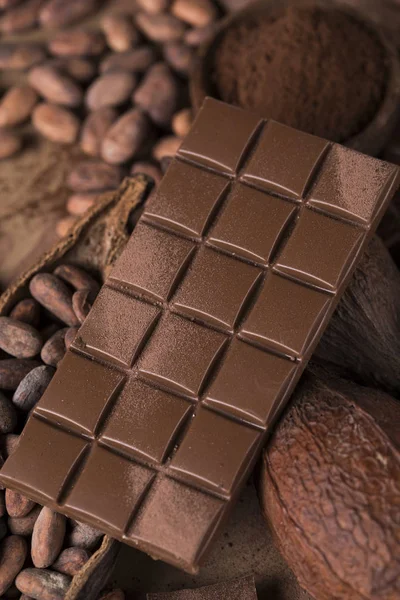 Mléko Tmavá Čokoláda Sladké Pozadí — Stock fotografie