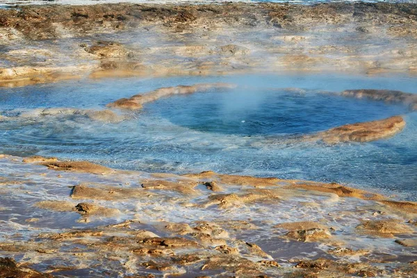 Geyser Iceland Strokkur Geysir Moment Arouption — Stock Photo, Image