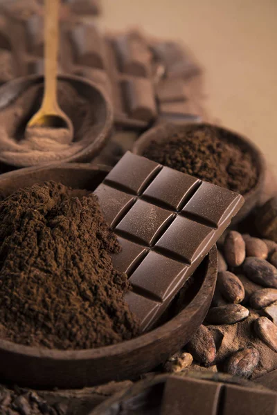 Μπαρ Σοκολάτα Καραμέλα Γλυκό Επιδόρπιο Τροφίμων Φυσικό Φόντο Χαρτί — Φωτογραφία Αρχείου