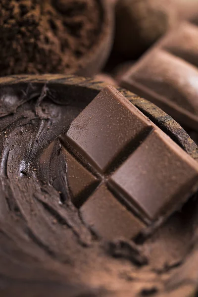 Aromatische Cacao Chocolade Natuurlijke Papieren Ondergrond — Stockfoto