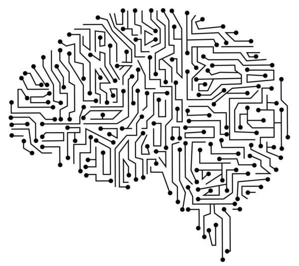 Umysł Mózg Technologii Połączenia Sieci Ilustracja — Zdjęcie stockowe