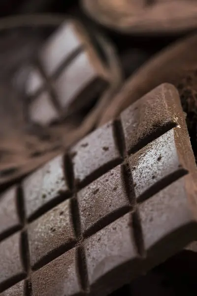 Cacao Aromático Chocolate Sobre Fondo Papel Natural —  Fotos de Stock