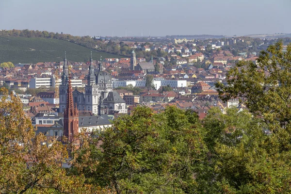Αεροφωτογραφία Του Βίρτσμπουργκ Μια Πόλη Της Φραγκονίας Στη Βαυαρία Γερμανία — Φωτογραφία Αρχείου