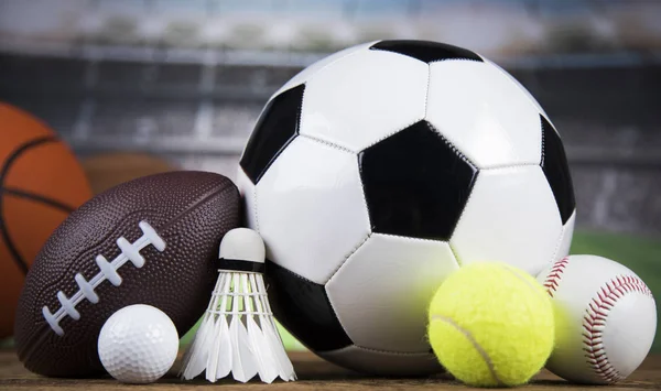 Balls Sports Equipment Winner Background — Stock Photo, Image