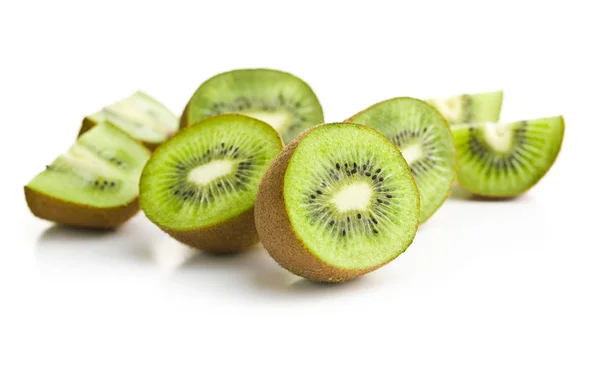 Sliced Kiwi Fruit Isolated White Background — Stock Photo, Image