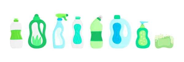 Artículos Limpieza Ecológicos Para Hogar Detergentes Naturales Productos Para Lavado — Foto de Stock