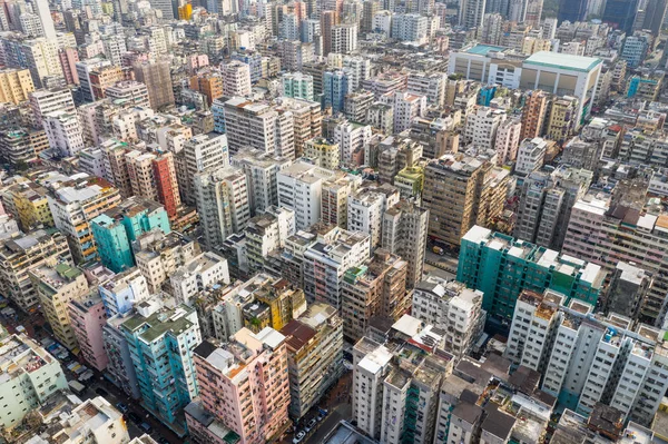 Sham Shui Hong Kong Marzo 2019 Vista Superior Ciudad Hong —  Fotos de Stock