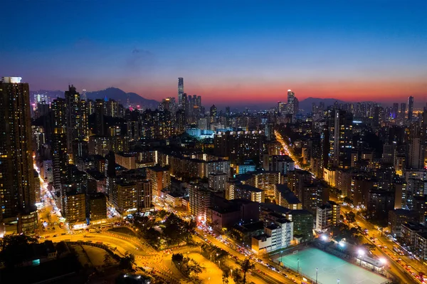 Kwa Wan Hong Kong January 2019 Hong Kong City Night — Stock Photo, Image