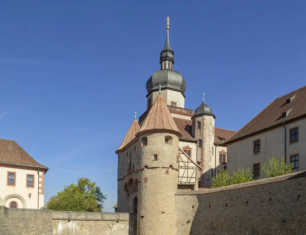 Idyllic Detail Marienberg Fortress Wuerzburg Franconia Bavarian Area Germany — Stock Photo, Image