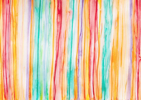 Abstract Colorful Watercolor Horizontal Background Vertical Stripes Spring Summer Sunny — Stock Photo, Image