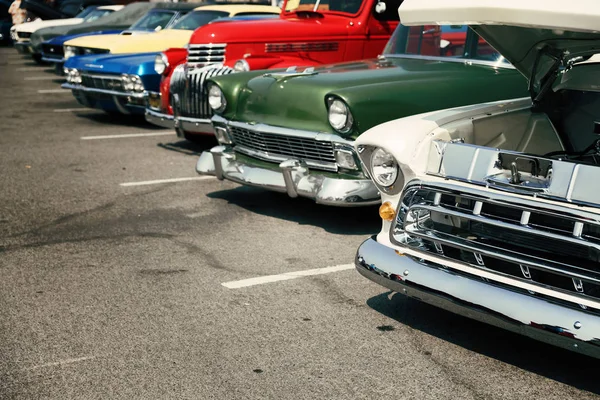 Velhos Carros Americanos Exibir — Fotografia de Stock