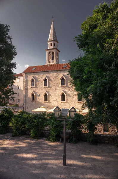 Budva Monténégro 2018 Eglise Johns Budva Vieille Ville Par Une — Photo