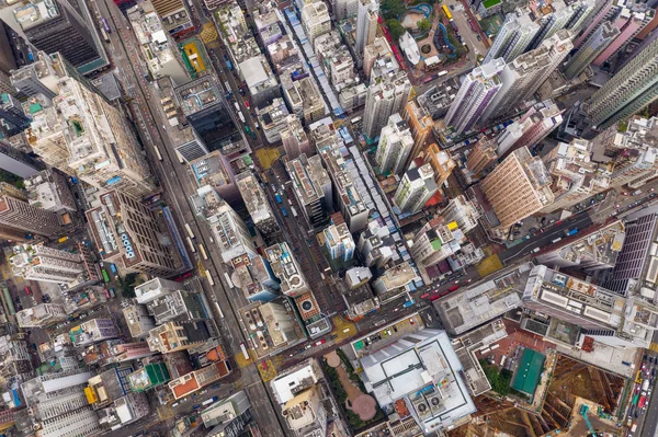 Mong Kok Hongkong Březen 2019 Letecký Pohled Hongkongské Město — Stock fotografie