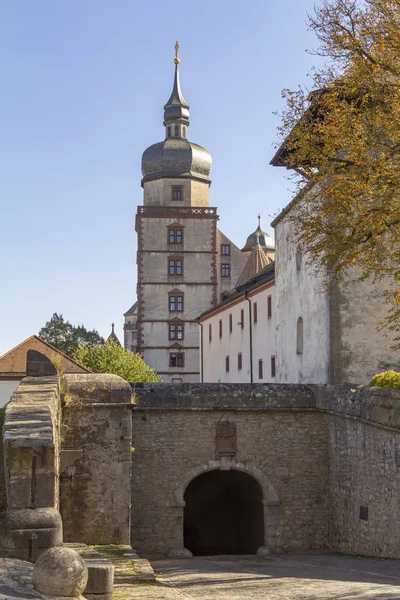 Idyllisch Detail Van Het Marienbergse Fort Bij Wuerzburg Franken Een — Stockfoto