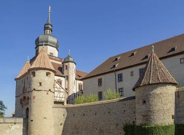 Detalhe Idílico Fortaleza Marienberg Perto Wuerzburg Francónia Uma Área Bávara — Fotografia de Stock