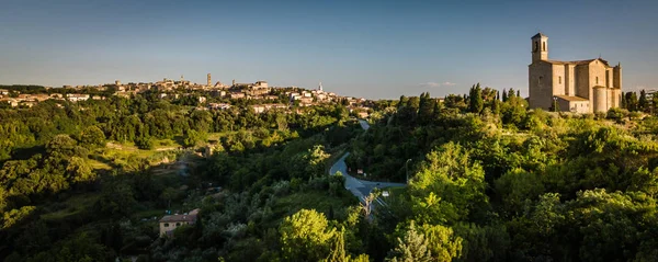 Spektakulär Utsikt Över Den Gamla Staden Volterra Toscana Italien — Stockfoto