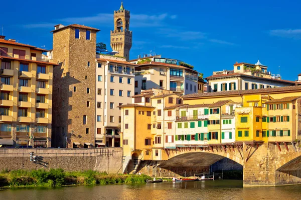 Міст Понте Веккіо Набережній Річки Арно Флоренції Зору Регіоні Тоскана — стокове фото