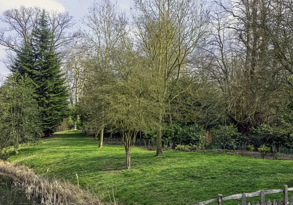 Veduta Del Lago Octagon Dintorni Stowe Buckinghamshire Regno Unito — Foto Stock