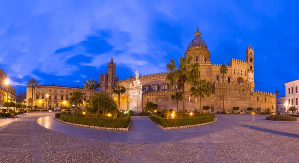 Hermosa Vista Panorámica Catedral Metropolitana Asunción Virgen María Palermo Por — Foto de Stock