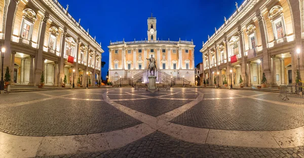 Piazza Del Campidoglio Capitolijnse Heuvel Met Gevel Van Senatoriale Palace — Stockfoto
