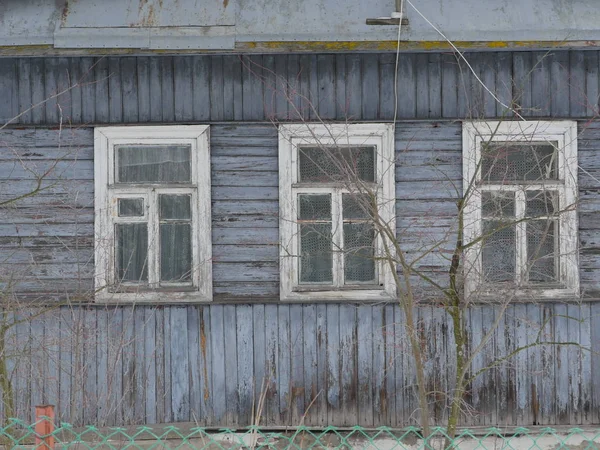 Ventanas Una Granja Madera Envejecida — Foto de Stock