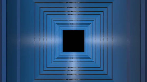 霓虹灯发光线隧道抽象背景的三维渲染 — 图库照片