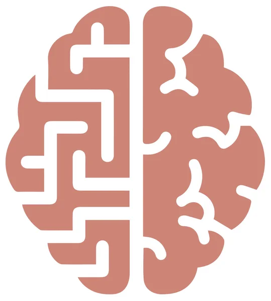 Brain Mind Halv Dator Konstgjorda Tech Cyborg Illustration — Stockfoto
