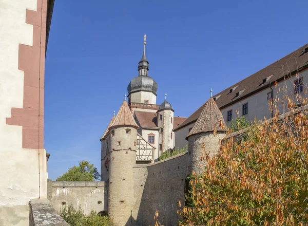 Idylliskt Landskap Runt Marienbergs Fästning Nära Wuerzburg Franken Ett Bayerskt — Stockfoto