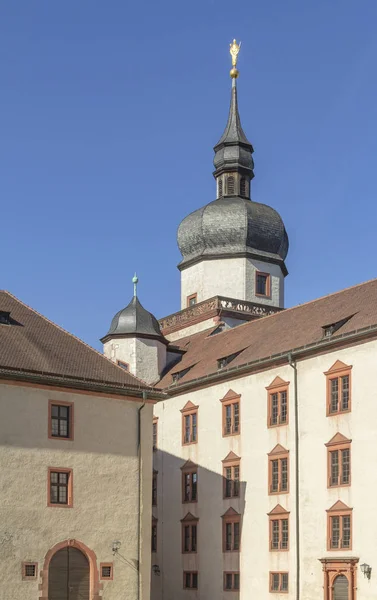 Idyllisches Detail Der Festung Marienberg Bei Würzburg Franken Einem Bayerischen — Stockfoto