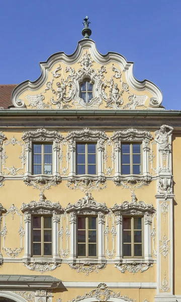 House Facade Haus Zum Falken Wuerzburg Franconian City Bavaria — Stock Photo, Image