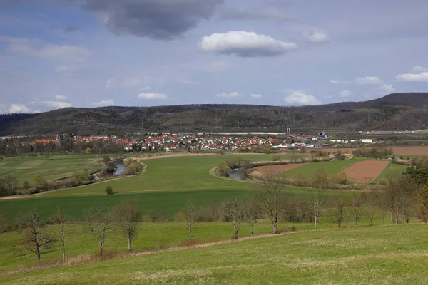 Das Werratal Bei Herleshausen Deutschland — Stockfoto