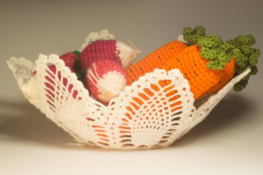Handmade knitting wool texture background closeup needlework. healthy food concept clipart