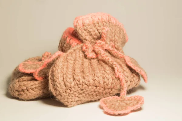 Handmade knitting wool texture background closeup needlework. healthy food concept