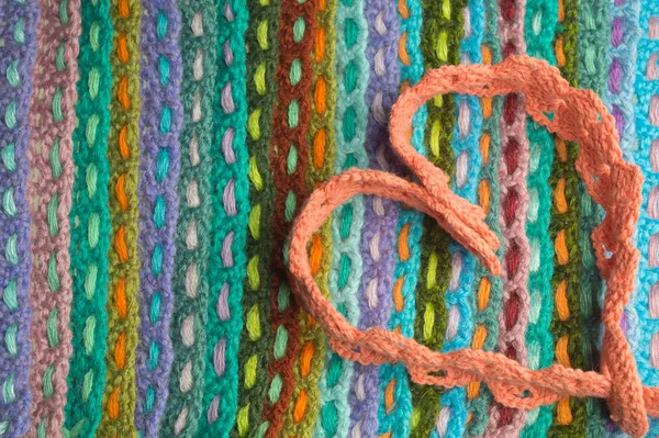 Handarbeit Stricken Wolle Textur Hintergrund Nahaufnahme Handarbeit — Stockfoto