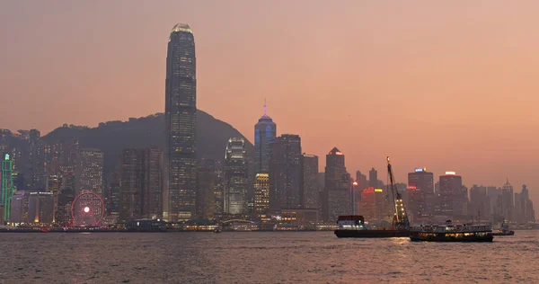 Victoria Harbour Hong Kong March 2019 Hong Kong City Evening — Stockfoto