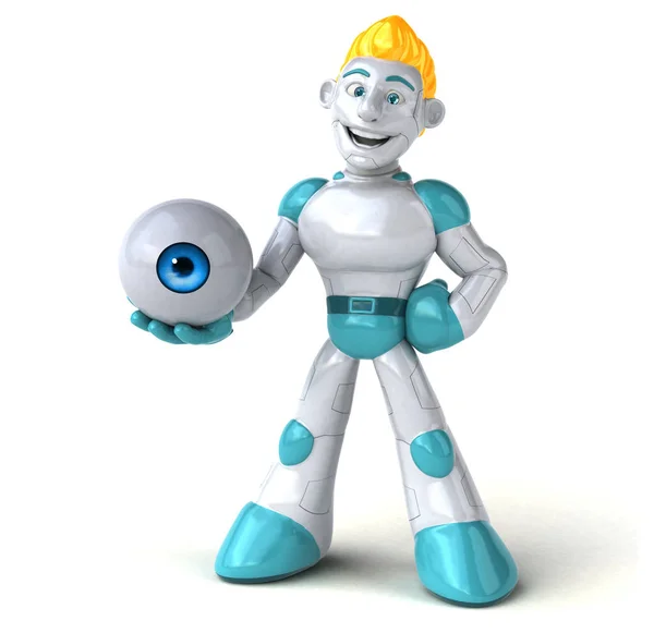 Kırmızı Robot Çizim — Stok fotoğraf