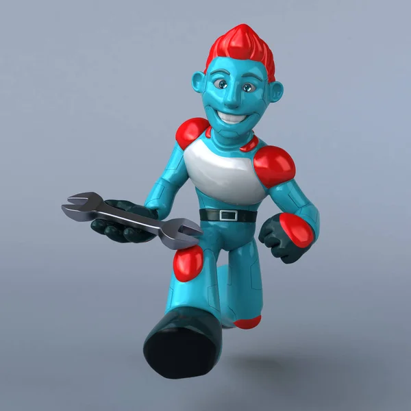赤いロボット イラストレーション — ストック写真