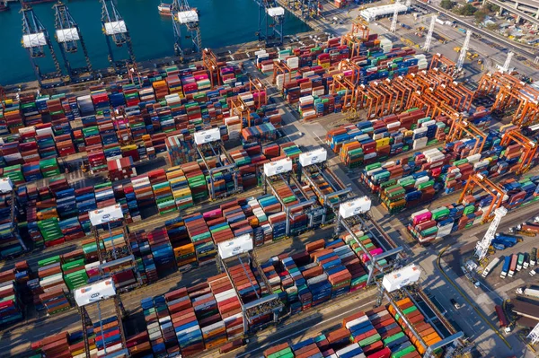 Kwai Tsing Hong Kong Februari 2019 Kwai Tsing Container Terminals — Stockfoto