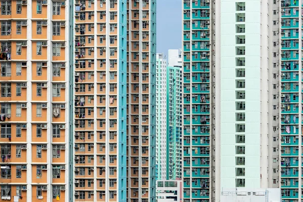 Εξωτερικό Κτίριο Δημόσιας Κατοικίας Στο Χονγκ Κονγκ — Φωτογραφία Αρχείου