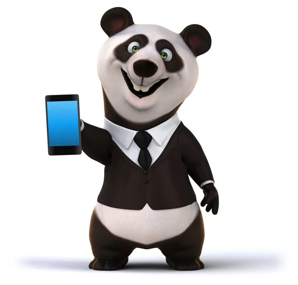 Fun Panda Ilustracja — Zdjęcie stockowe