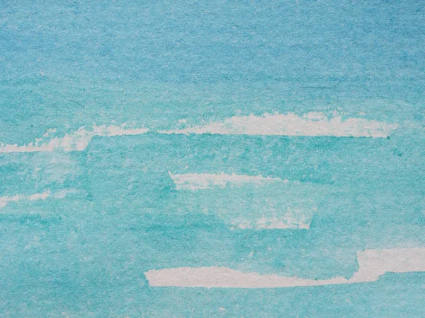 Gradient Bleu Peinture Aquarelle Sur Papier Aquarelle Rugueux Utilisant Comme — Photo