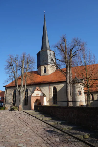 Gotický Městský Kostel Schlitzi Hesensku — Stock fotografie