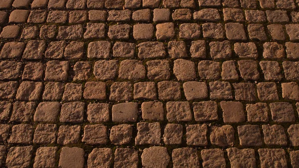 Sten Beläggning Konsistens Kullerstens Bakgrund — Stockfoto