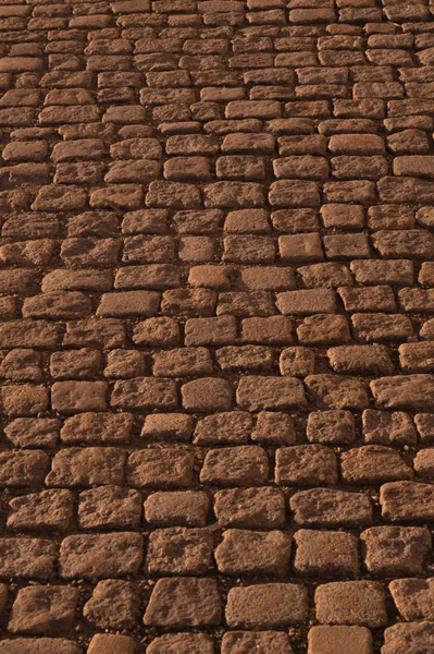 Stenen Stoep Textuur Geplaveide Achtergrond — Stockfoto